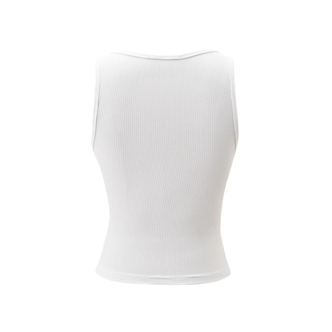 Ladies fashionable undershirt with decorative studs and graphic print StylebySassy