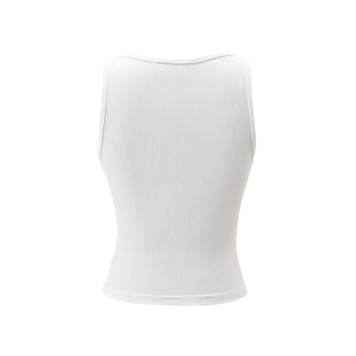 Ladies fashionable undershirt with decorative studs and graphic print StylebySassy