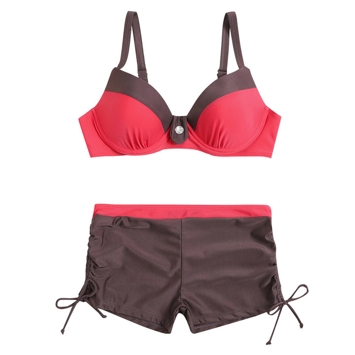 Women's Sporty Bikini with Elegant Bustier and High-Cut Shorts StylebySassy