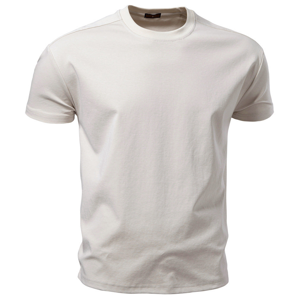 Men's nano classic cotton jersey round neck shirt with reinforced collar StylebySassy