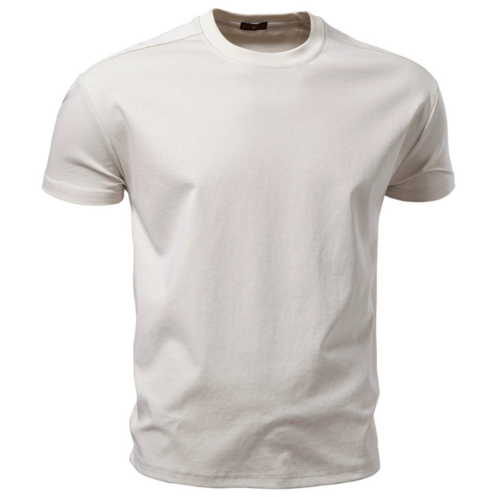 Men's nano classic cotton jersey round neck shirt with reinforced collar StylebySassy