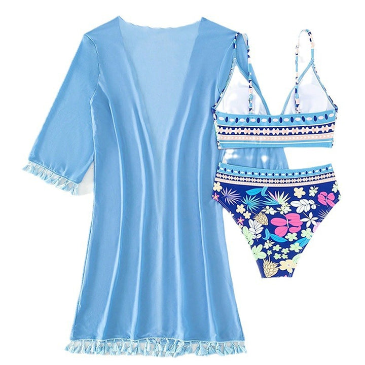 Women's bikini set with high-cut bottom and stylish top StylebySassy