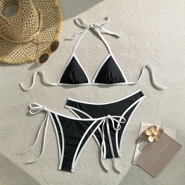 Women's Triangle Bikini with Elegant Ties StylebySassy