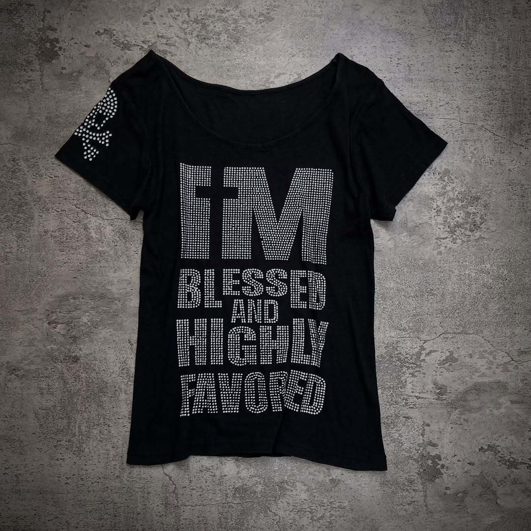 Women's Trendy T-Shirt with Sparkling Rhinestone Details StylebySassy