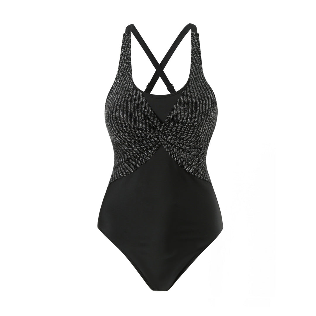 Women's Sporty One-Piece Swimsuit with Stylish Wrap Design StylebySassy