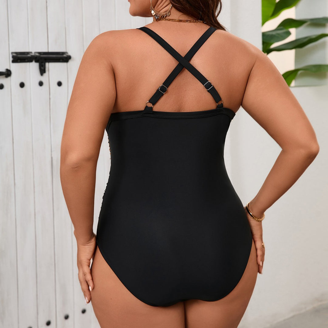 Ladies Elegant Swimsuit with Embellished Waistband StylebySassy