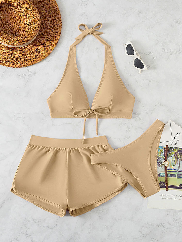 Women’s bikini set with sporty top and comfortable shorts StylebySassy
