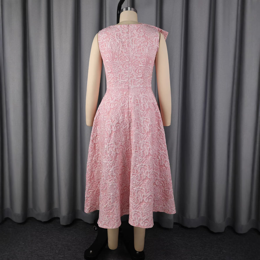 Women High-Quality Evening Dress with Romantic Flower Applications StylebySassy