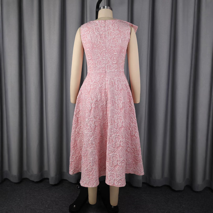 Women High-Quality Evening Dress with Romantic Flower Applications StylebySassy
