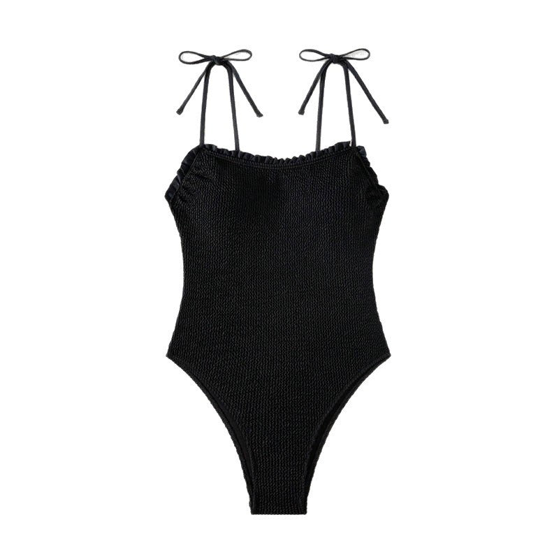 Women's one-piece swimsuit with voluminous ruffle details and elastic cut StylebySassy