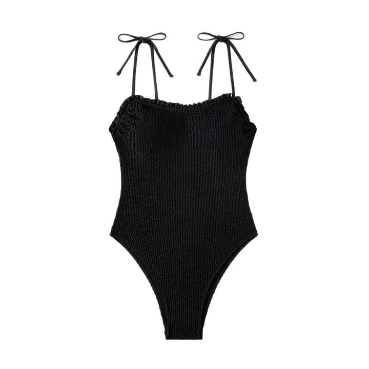 Women's one-piece swimsuit with voluminous ruffle details and elastic cut StylebySassy