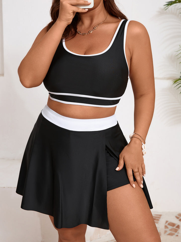 Women's Sporty Bathing Set with Skirt StylebySassy