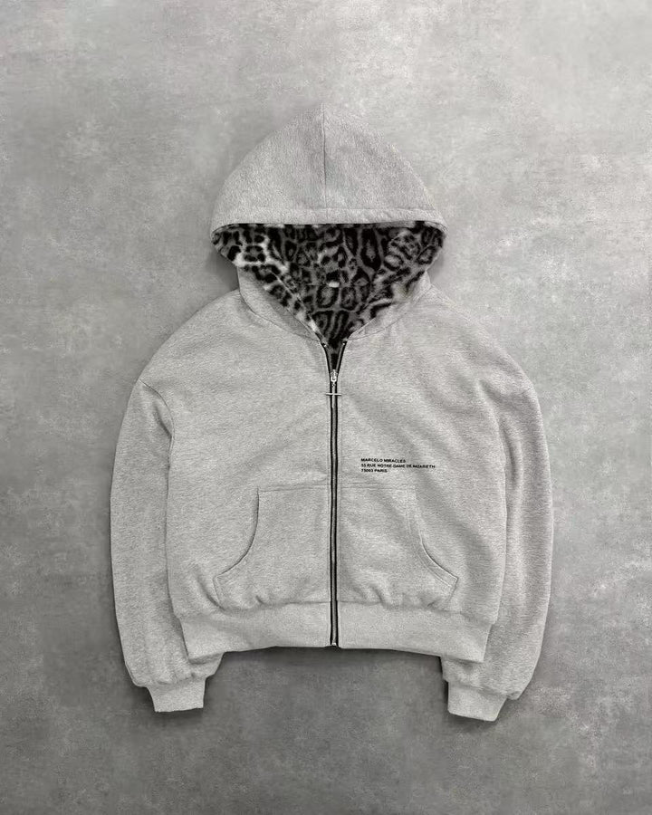 Unisex padded hooded jacket short cut with cross zipper StylebySassy