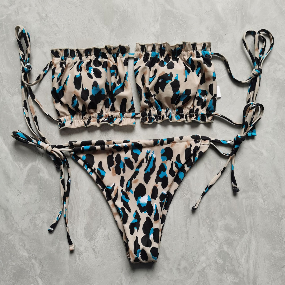 Ladies Bandeau Bikini with voluminous ruffle details StylebySassy