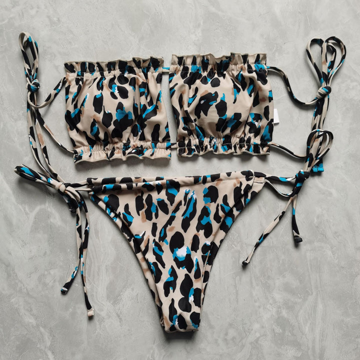 Ladies Bandeau Bikini with voluminous ruffle details StylebySassy