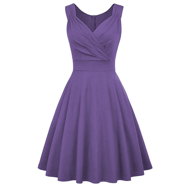 Women A-line dress with elegant wrap design and fitted silhouette StylebySassy