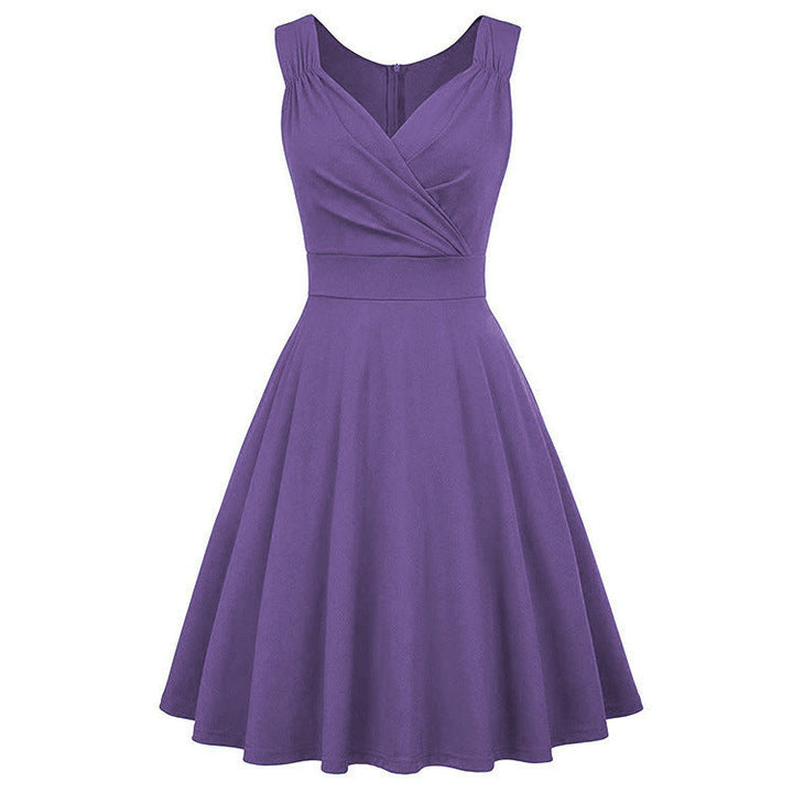 Women A-line dress with elegant wrap design and fitted silhouette StylebySassy