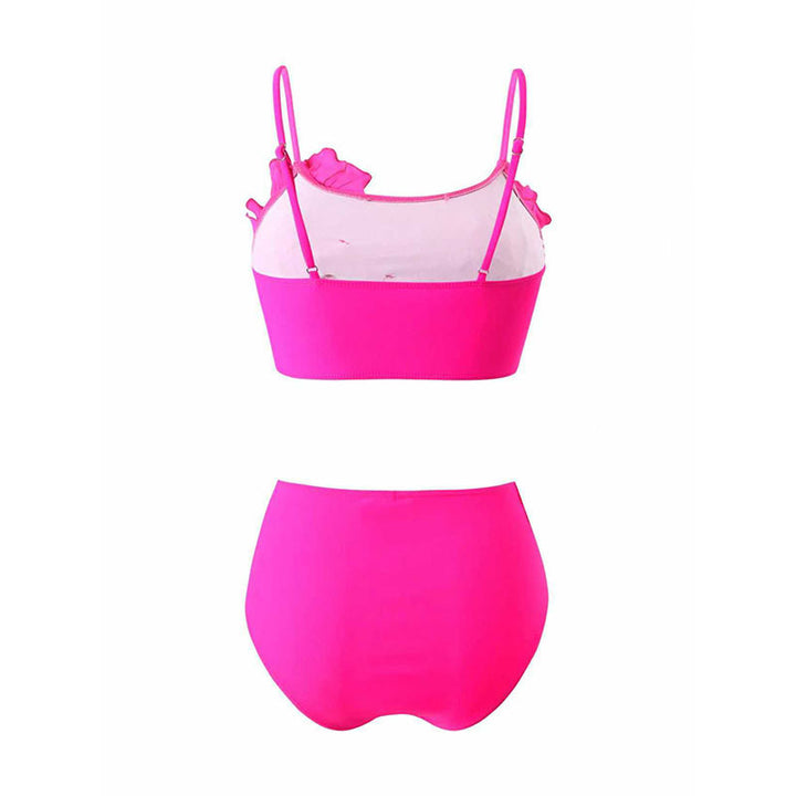 Women's bikini set with floral 3D design and high-cut bottom StylebySassy