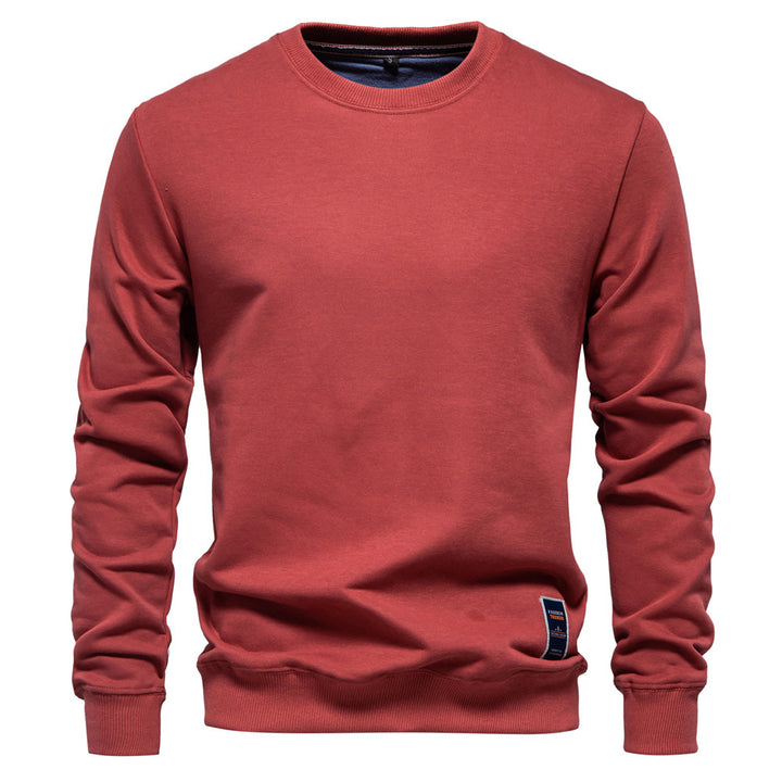 Men's classic crew neck sweatshirt made of heavy cotton blend with fleece inner side and ribbed cuffs StylebySassy