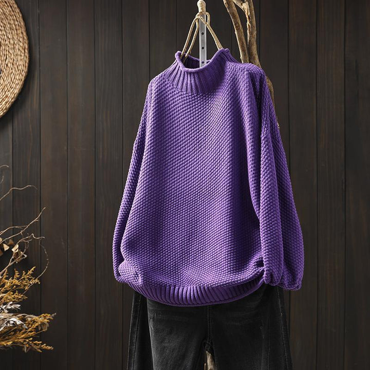 Women's Sweater | Textured Turtleneck Style