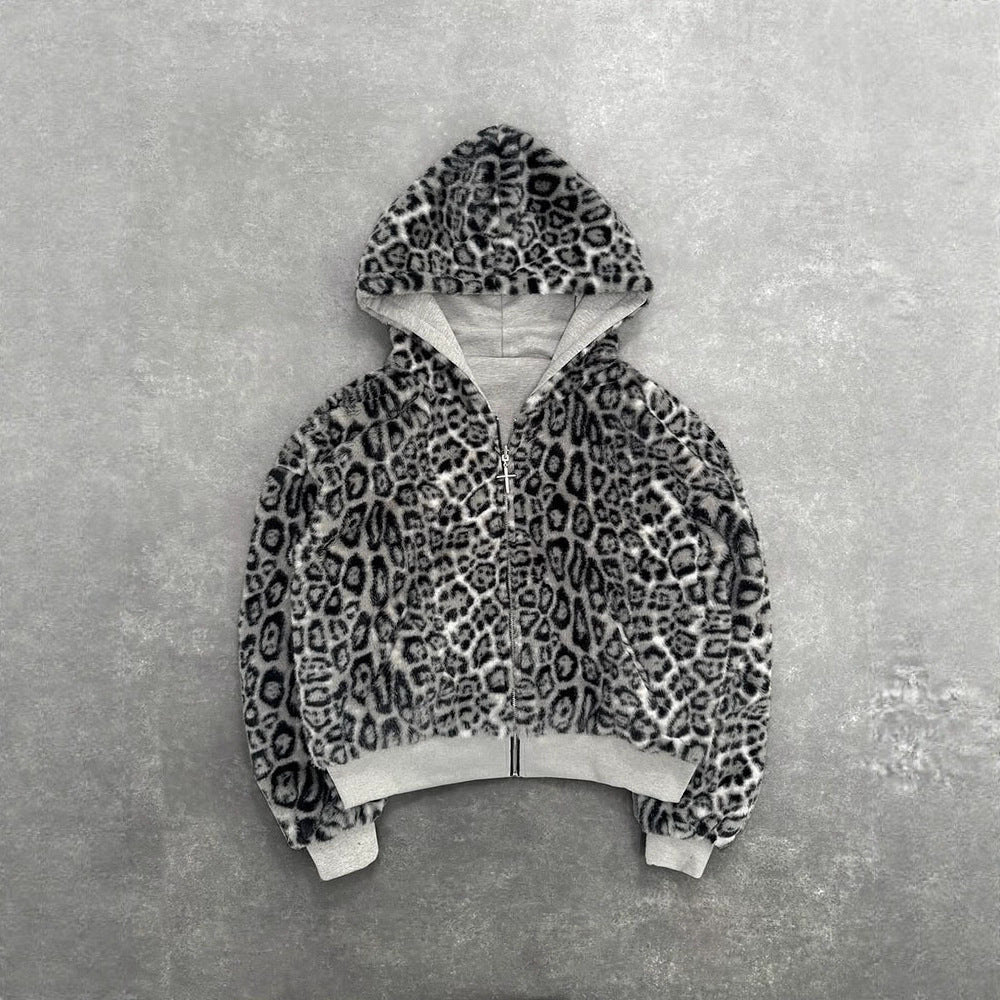 Unisex padded hooded jacket short cut with cross zipper StylebySassy
