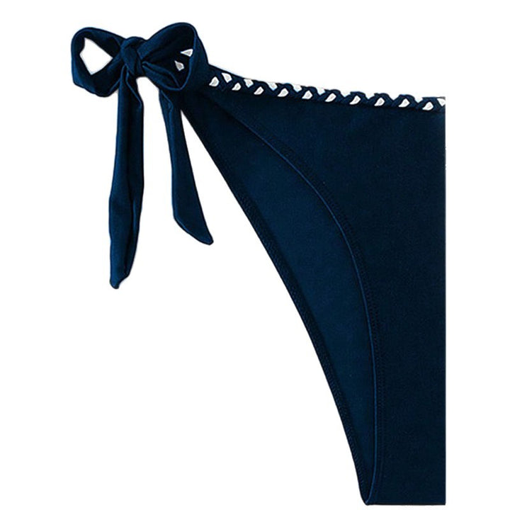 Women's Bandeau Bikini Set with sophisticated ruffle details and adjustable ties StylebySassy