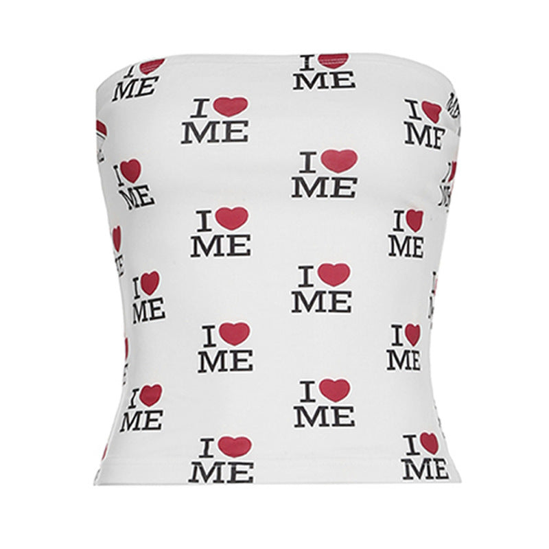 Women's bandeau top with fashionable print StylebySassy