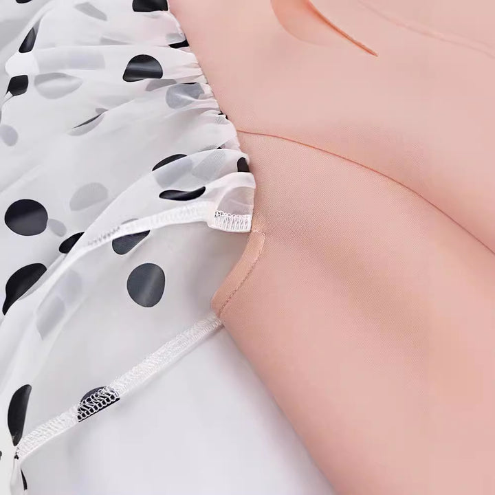 Women Figure-hugging Dress with Transparent Puff Sleeves StylebySassy