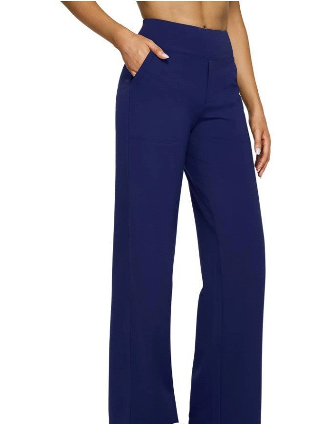 Women wide-cut Palazzo pants with high-cut comfort waistband and side pockets StylebySassy