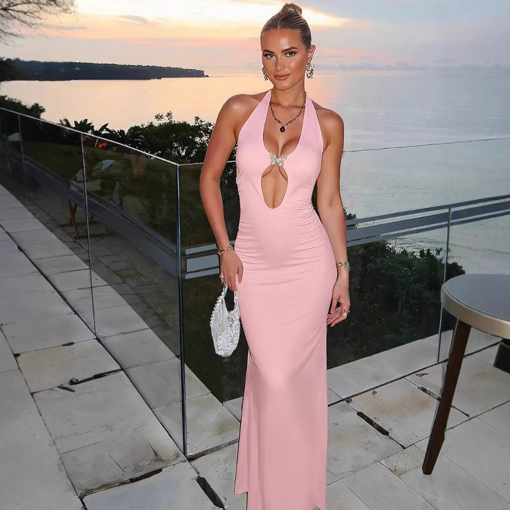 Ladies Glamorous Maxi Dress with Extravagant Cut-Out Details StylebySassy