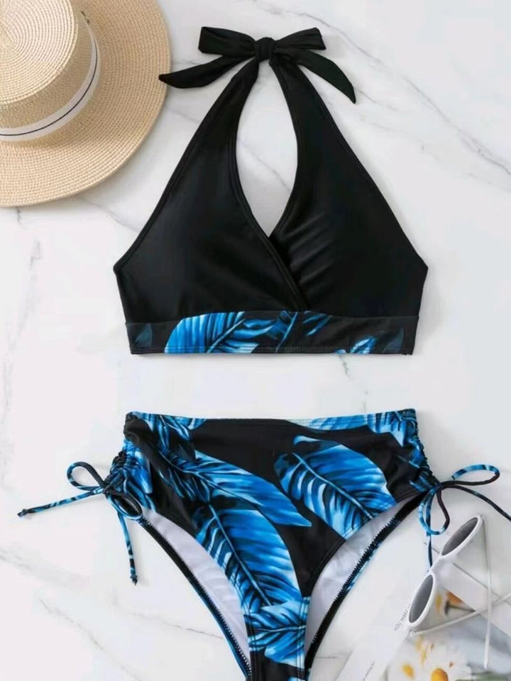 Women's bikini set with sophisticated wrap top and adjustable side StylebySassy