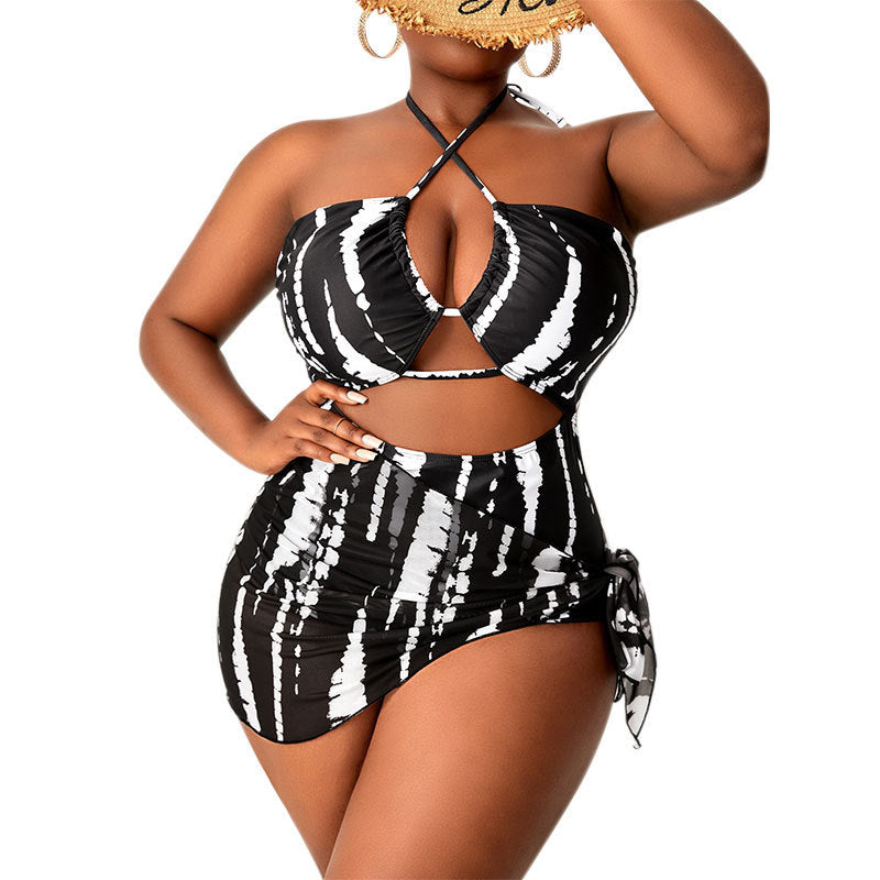 Women's Cut-Out Bath Top with Wrap Skirt StylebySassy