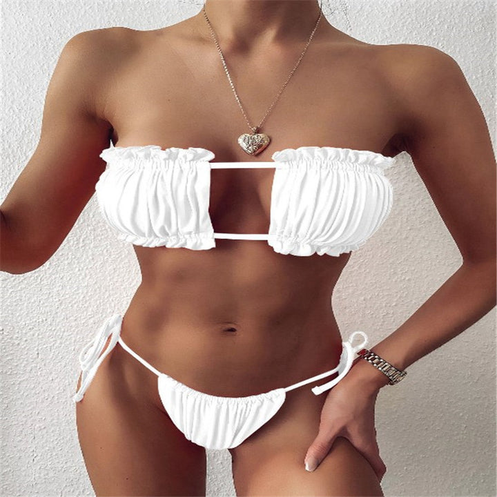 Ladies Bandeau Bikini with voluminous ruffle details StylebySassy