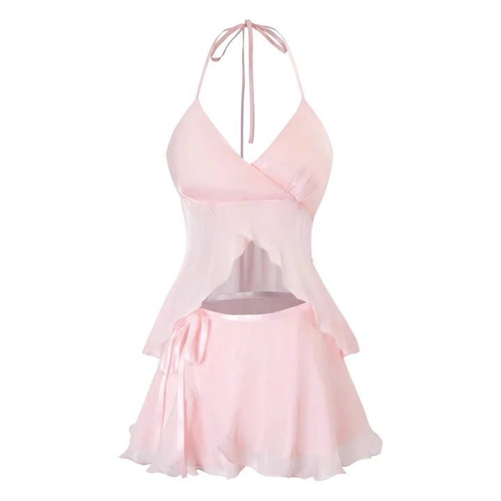 Ladies playful crop top and short skirt StylebySassy