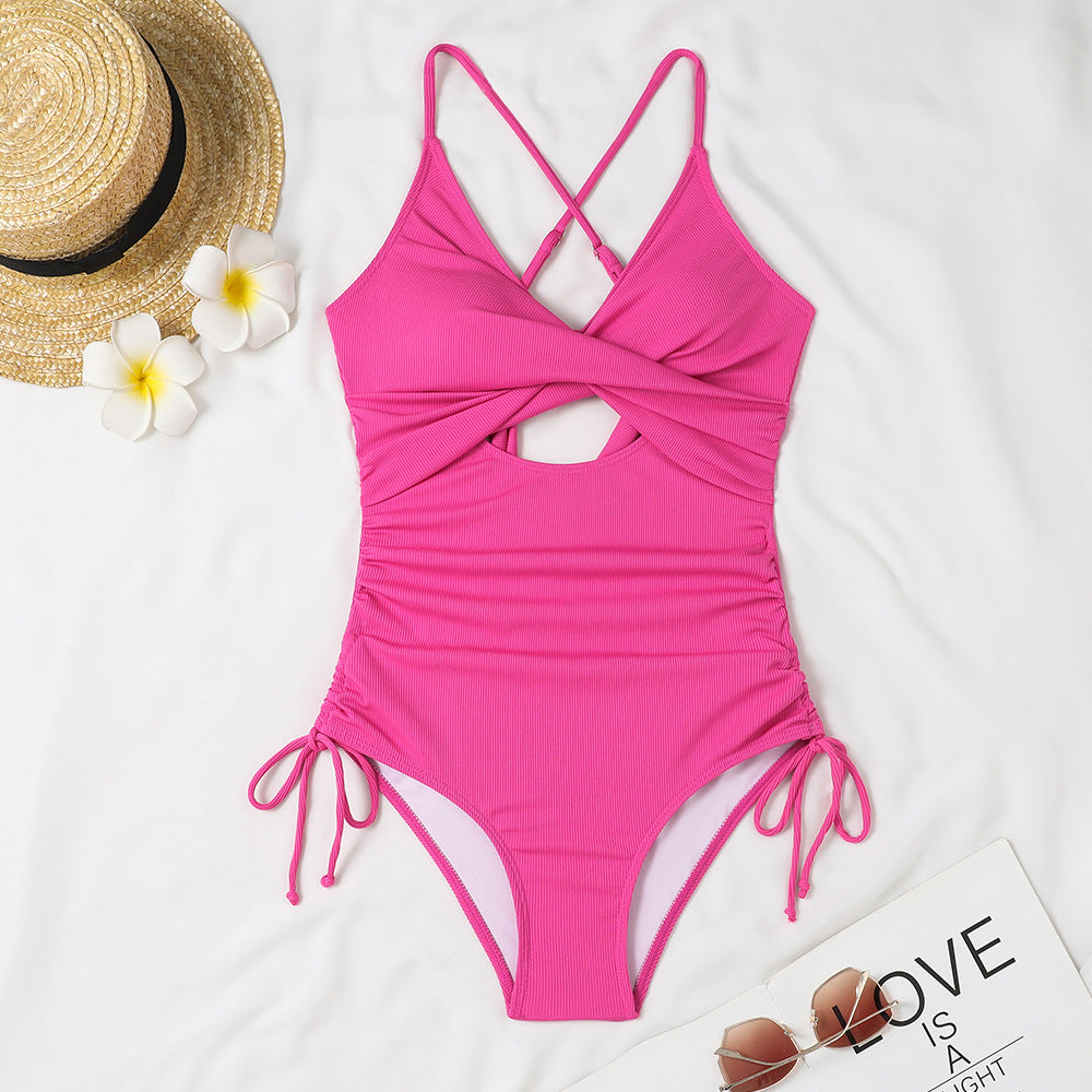 Women's One-Piece Swimsuit with Exciting Cut-Out and Adjustable Straps StylebySassy