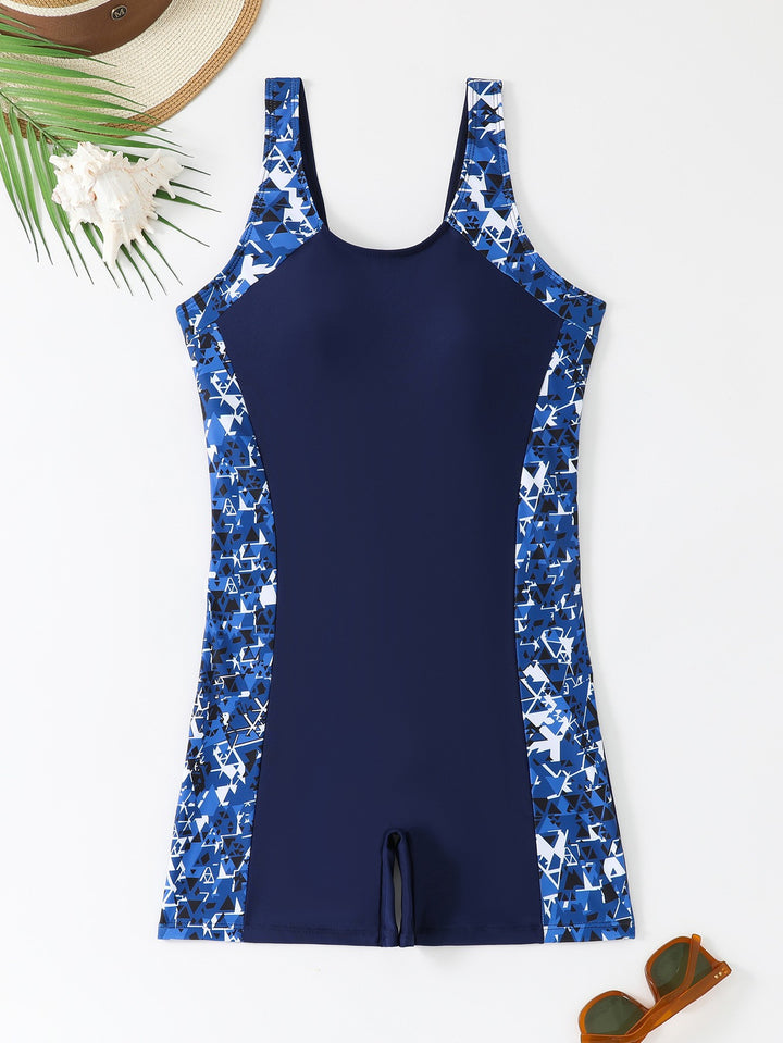Women's Sporty Swimsuit with Graphic Design StylebySassy