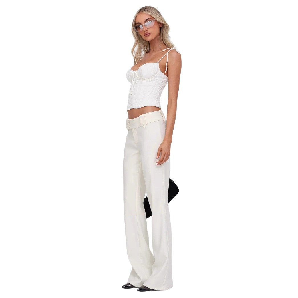 Ladies Refined Crop Top with Ties StylebySassy