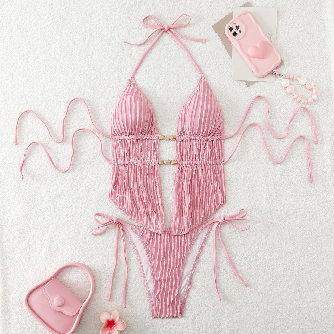 Women High Quality Ribbed Bikini with Adjustable Straps StylebySassy