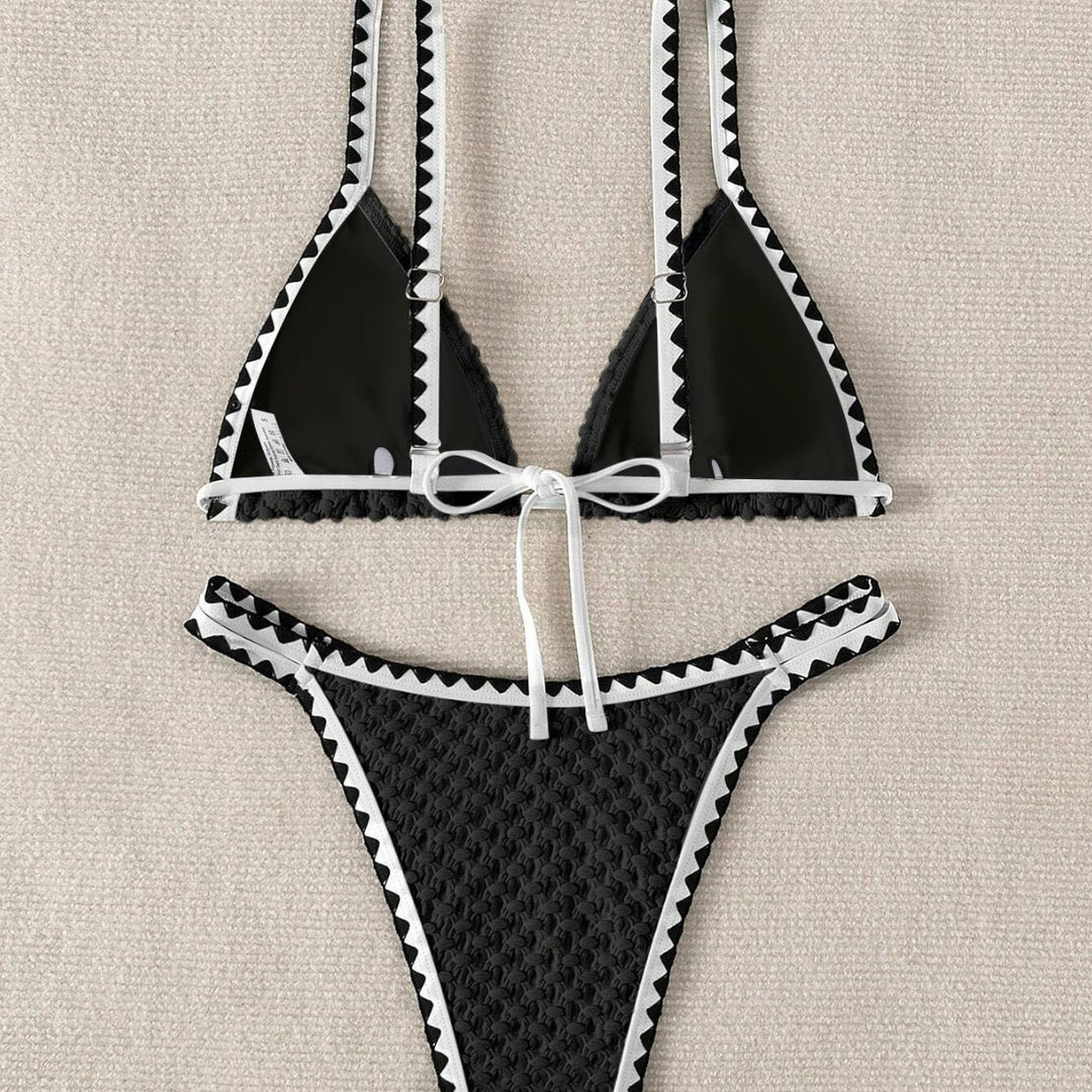 Women's Triangle Bikini with sophisticated crochet pattern StylebySassy