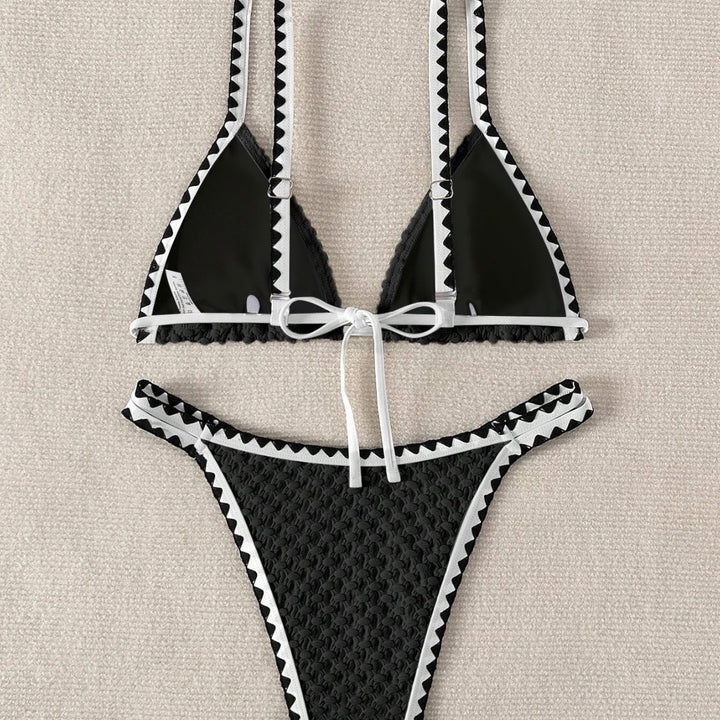 Women's Triangle Bikini with sophisticated crochet pattern StylebySassy
