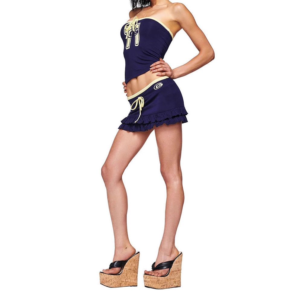 Women's Ruffle Mini Dress with Off-Shoulder Design StylebySassy