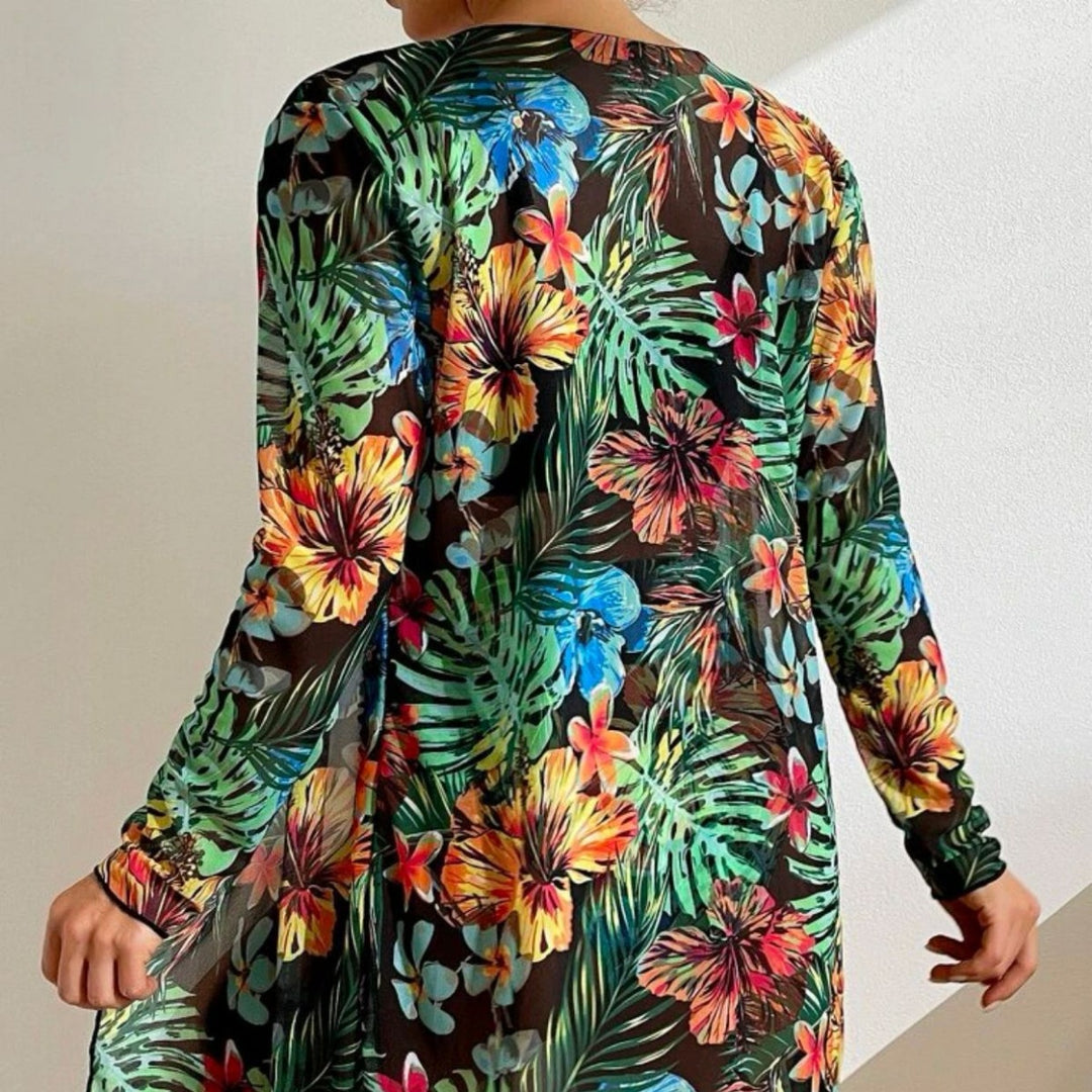 Women's bikini set with floral cover-up StylebySassy