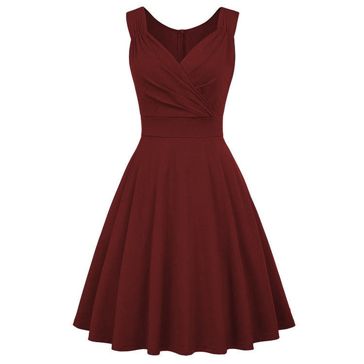 Women A-line dress with elegant wrap design and fitted silhouette StylebySassy