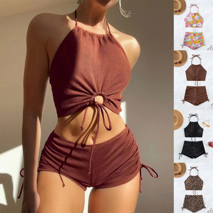 Women's Stylish Swim Top with Innovative Gathering and Adjustable Straps StylebySassy