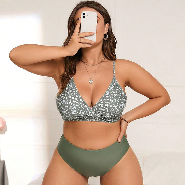 Women's bikini set with modern wrap design and high waist cut StylebySassy