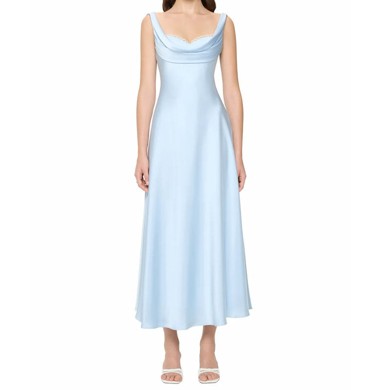Women's Elegant Maxi Dress with Cowl Neckline StylebySassy