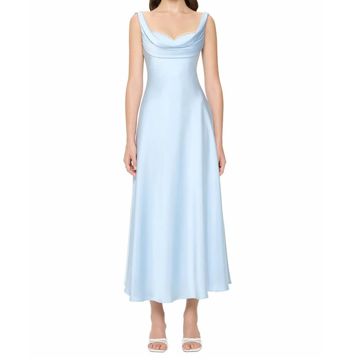 Women's Elegant Maxi Dress with Cowl Neckline StylebySassy