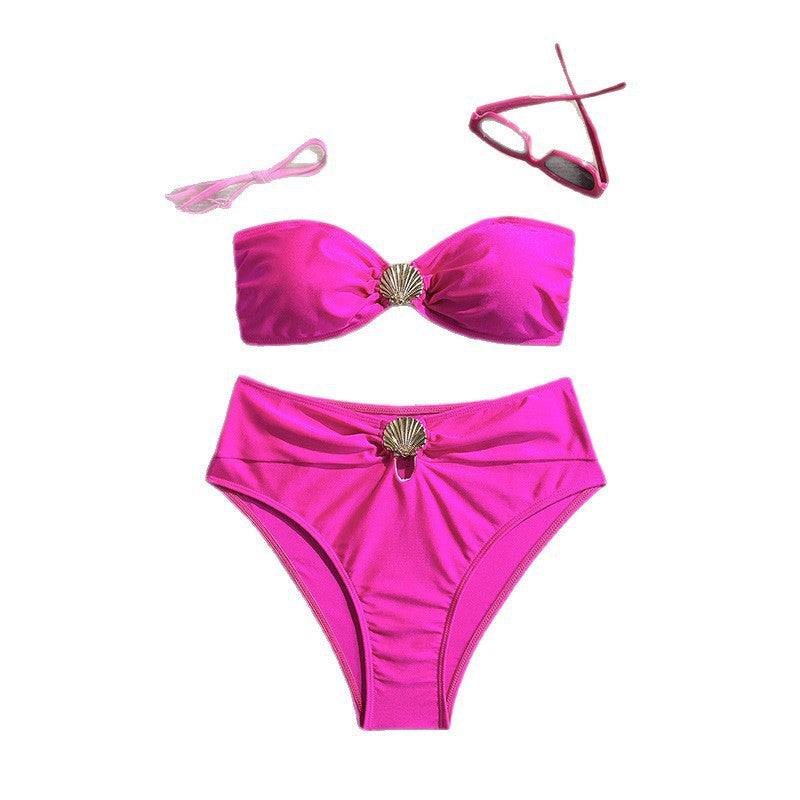 Ladies bikini with elegant shell appliqué StylebySassy
