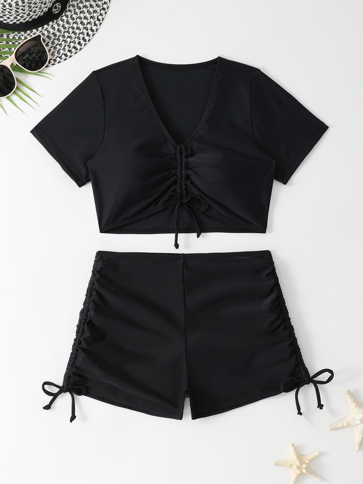 Women's sporty crop top and shorts set StylebySassy