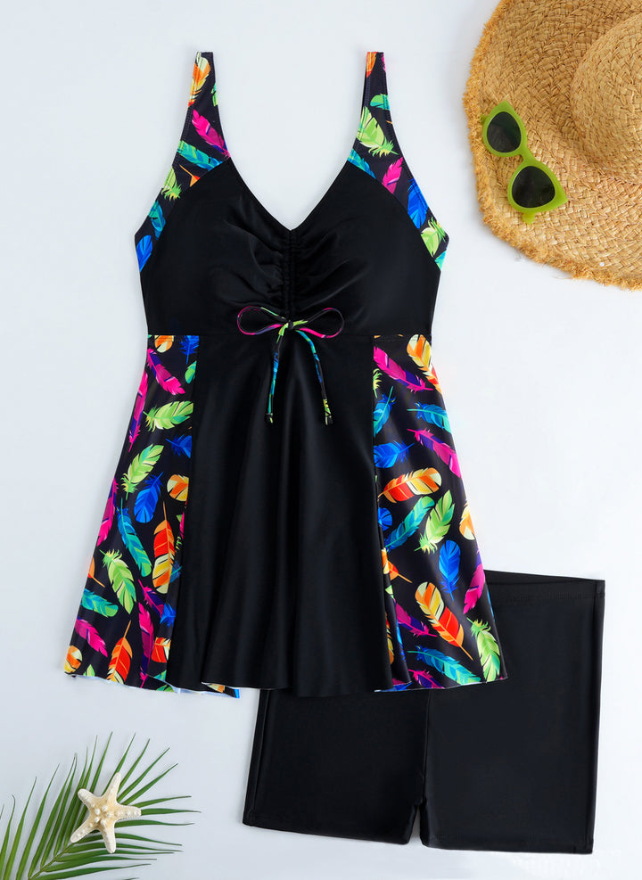 Women Beach Dress Swimsuit with Elegant Leopard Print StylebySassy